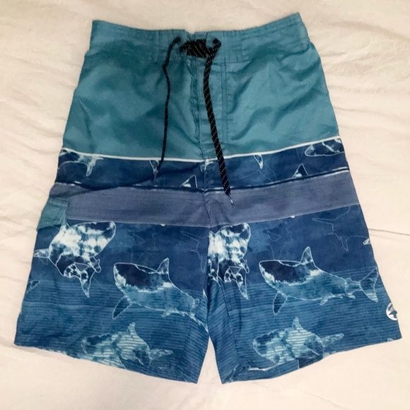 Ocean Current Aqua Swim Shorts - Picture 1 of 6